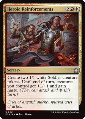 Heroic Reinforcements card from Foundations