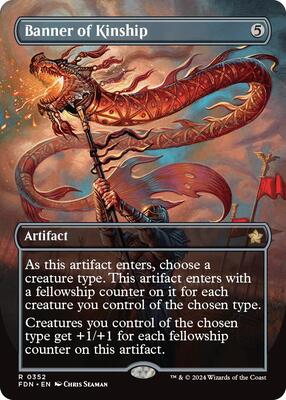 Banner of Kinship (Borderless) card from Foundations