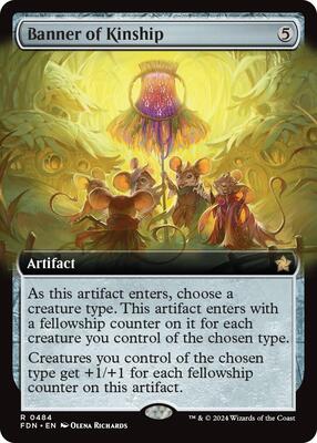 Banner of Kinship (Extended Art) card from Foundations