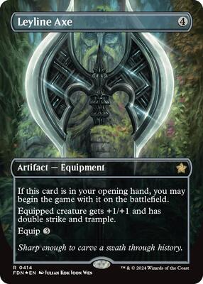Leyline Axe (Borderless) (Mana Foil) card from Foundations