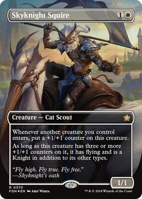 Skyknight Squire (Borderless) (Mana Foil) card from Foundations