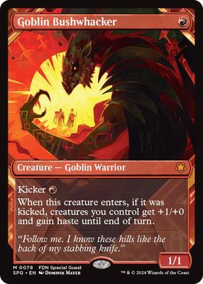 Goblin Bushwhacker (Showcase) card from Special Guests