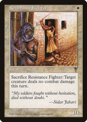 Resistance Fighter card from Visions