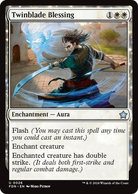 Twinblade Blessing card from Foundations