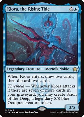 Kiora, the Rising Tide card from Foundations