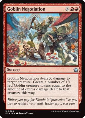 Goblin Negotiation card from Foundations