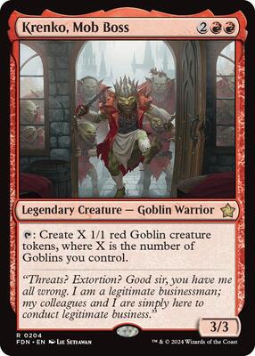 Krenko, Mob Boss card from Foundations