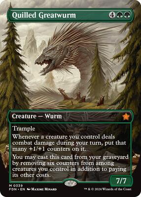 Quilled Greatwurm (Borderless) card from Foundations