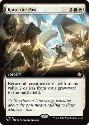 Raise the Past (Extended Art) card from Foundations
