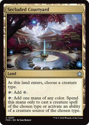 Secluded Courtyard card from Foundations