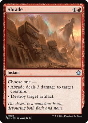 Abrade card from Foundations