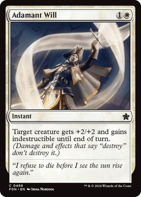 Adamant Will card from Foundations