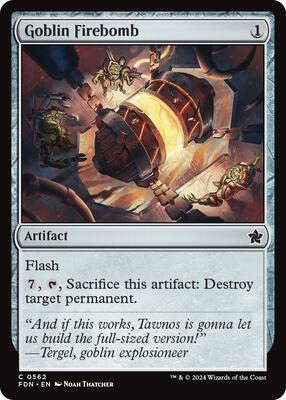 Goblin Firebomb card from Foundations