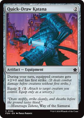 Quick-Draw Katana card from Foundations