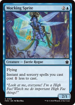 Mocking Sprite (0159) card from Foundations