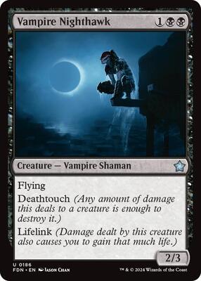Vampire Nighthawk (0186) card from Foundations