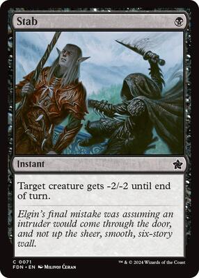 Stab card from Foundations