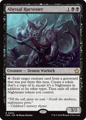 Abyssal Harvester card from Foundations