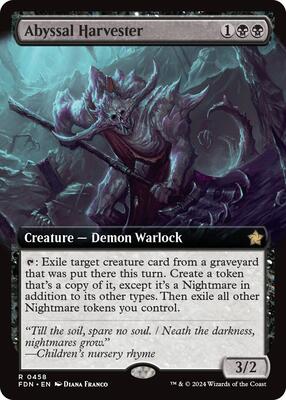 Abyssal Harvester (Extended Art) card from Foundations