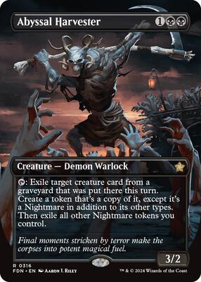 Abyssal Harvester (Borderless) card from Foundations