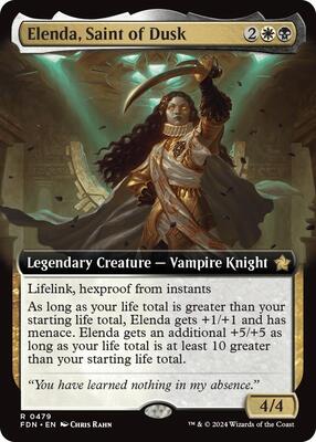 Elenda, Saint of Dusk (Extended Art) card from Foundations
