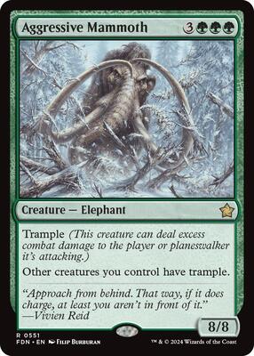 Aggressive Mammoth card from Foundations