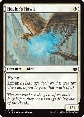 Healer's Hawk (0142) card from Foundations