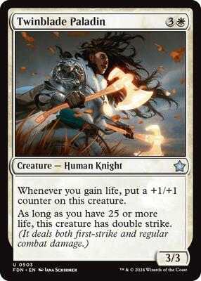 Twinblade Paladin card from Foundations