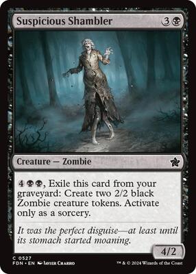 Suspicious Shambler card from Foundations