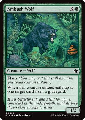 Ambush Wolf card from Foundations