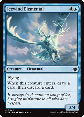 Icewind Elemental (0042) card from Foundations
