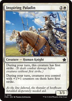 Inspiring Paladin card from Foundations
