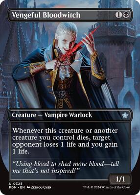 Vengeful Bloodwitch (Borderless) card from Foundations