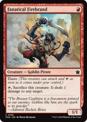 Fanatical Firebrand card from Foundations