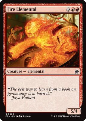 Fire Elemental card from Foundations