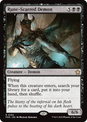 Rune-Scarred Demon card from Foundations
