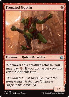 Frenzied Goblin card from Foundations