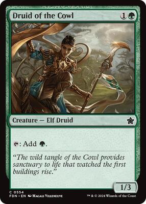 Druid of the Cowl card from Foundations