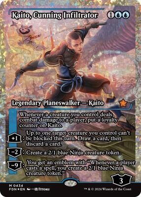 Kaito, Cunning Infiltrator (Showcase) (Fracture Foil) card from Foundations