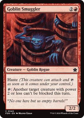 Goblin Smuggler card from Foundations