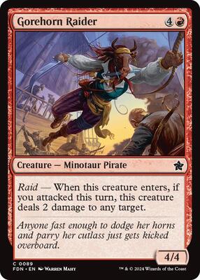 Gorehorn Raider card from Foundations