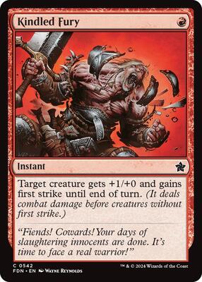Kindled Fury card from Foundations