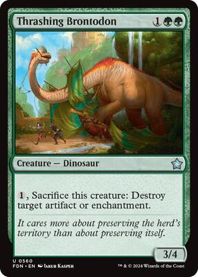 Thrashing Brontodon card from Foundations