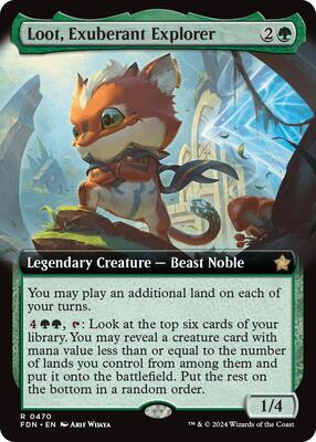 Loot, Exuberant Explorer (Extended Art) card from Foundations