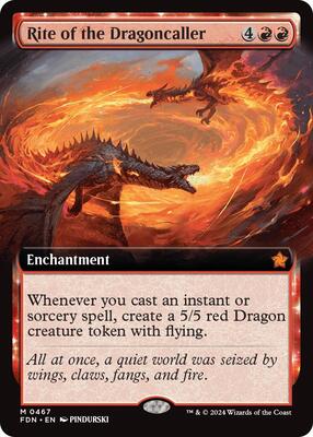 Rite of the Dragoncaller (Extended Art) card from Foundations