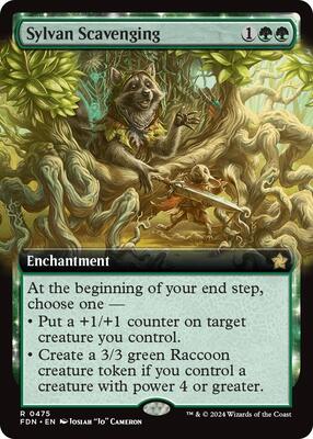 Sylvan Scavenging (Extended Art) card from Foundations