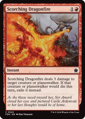 Scorching Dragonfire card from Foundations