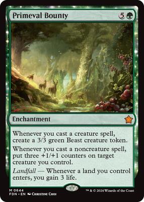 Primeval Bounty card from Foundations