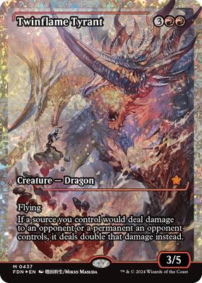 Twinflame Tyrant (Showcase) (Fracture Foil) card from Foundations