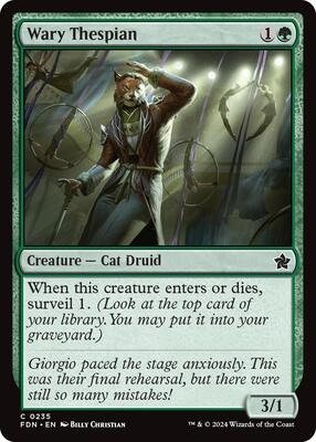Wary Thespian card from Foundations